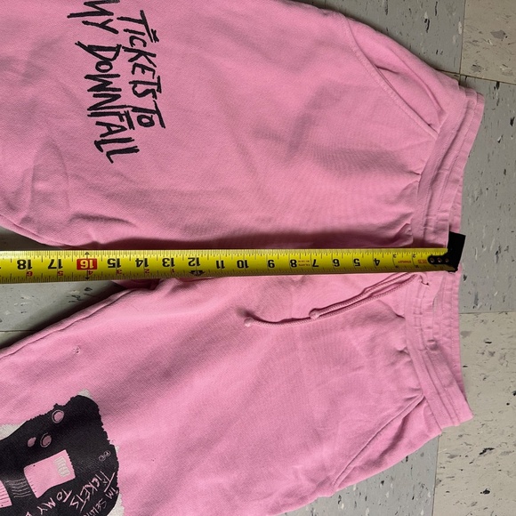 MGK Machine Gun Kelly Pink Tickets To my Downfall Sweatpants XL (Unisex) - Picture 3 of 9